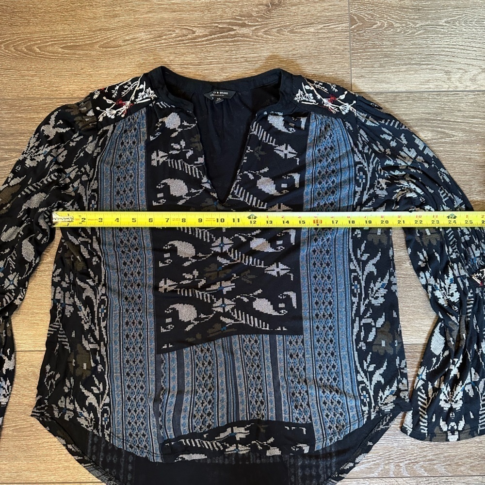 Lucky Brand Boho Witchy Embroidered Top - Picture 8 of 14